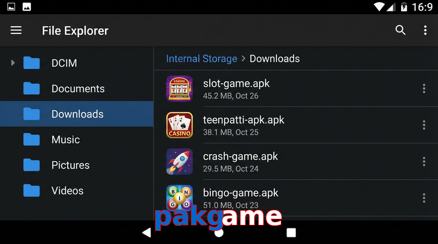 Main screen of Pakgame gameapk page for PK players